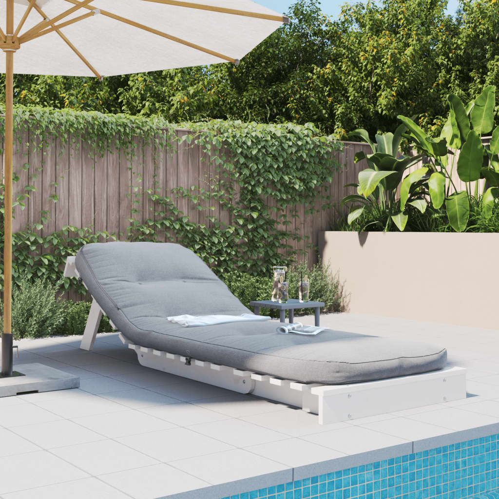 futon med madras 70x206x11 cm massivt fyrretræ hvid