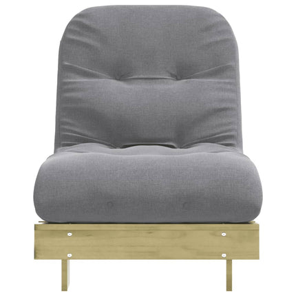 futon med madras 70x206x11 cm imprægneret fyrretræ