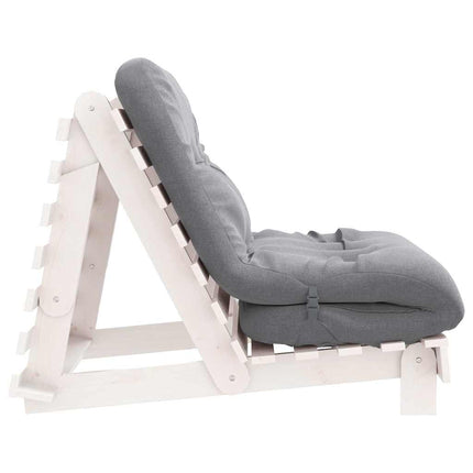 futon med madras 90x206x11 cm massivt fyrretræ