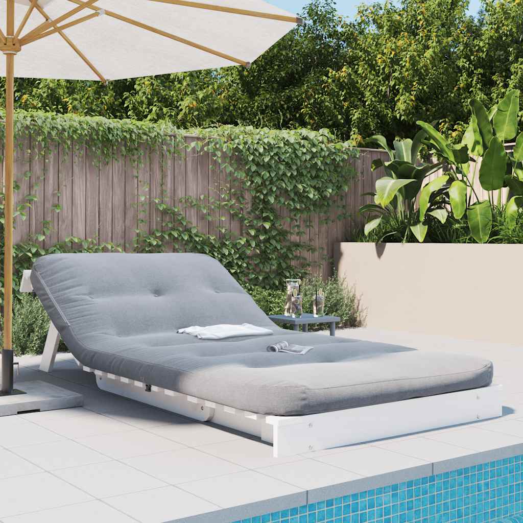 futon med madras 100x206x11 cm massivt fyrretræ