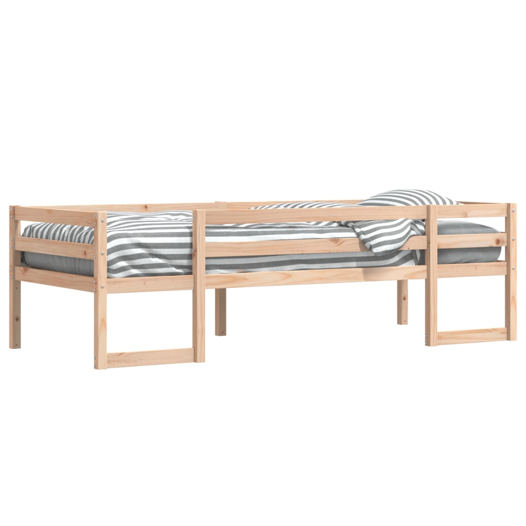 sengeramme til juniorseng 80x200 cm massivt fyrretræ
