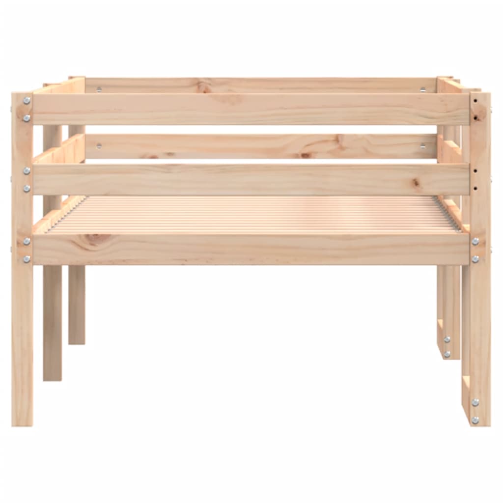 sengeramme til juniorseng 80x200 cm massivt fyrretræ