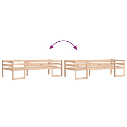 sengeramme til juniorseng 80x200 cm massivt fyrretræ