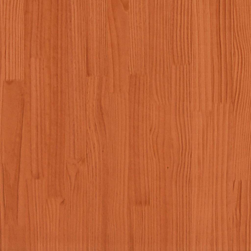 sengeramme til juniorseng 80x200 cm massivt fyrretræ gyldenbrun