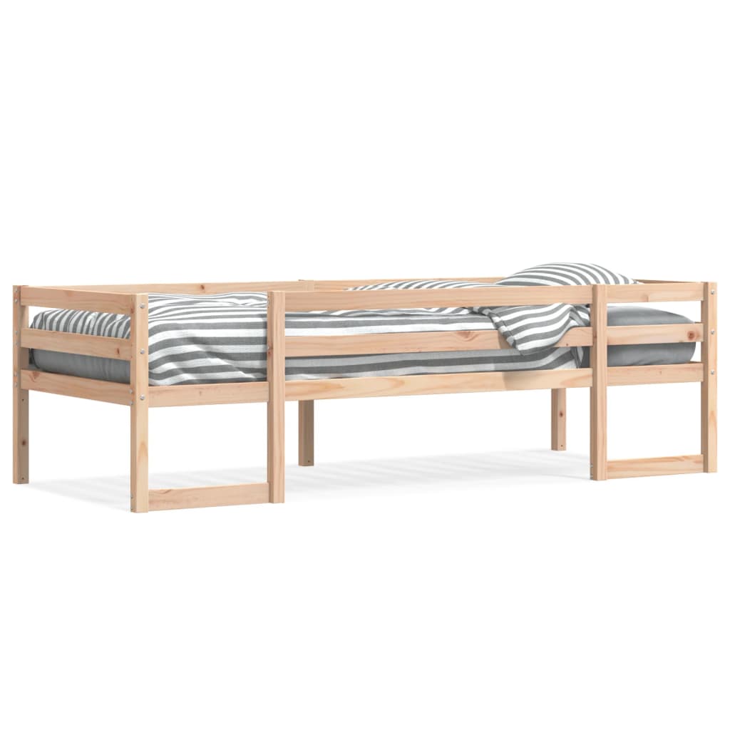 sengeramme til juniorseng 90x190 cm massivt fyrretræ