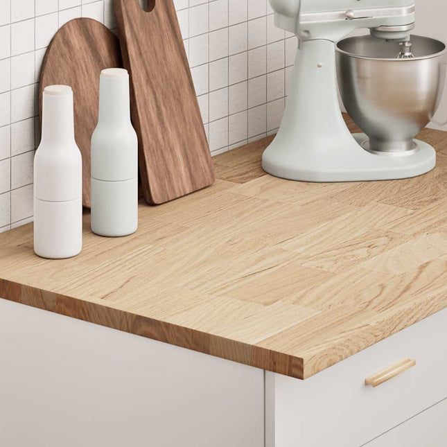 køkkenbordplade 100x63,5x2,7 cm massivt egetræ rektangulær
