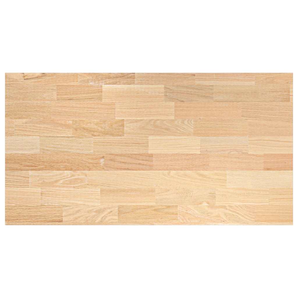 køkkenbordplade 120x63,5x2,7 cm massivt egetræ rektangulær
