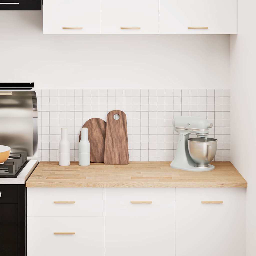 køkkenbordplade 120x63,5x2,7 cm massivt egetræ rektangulær