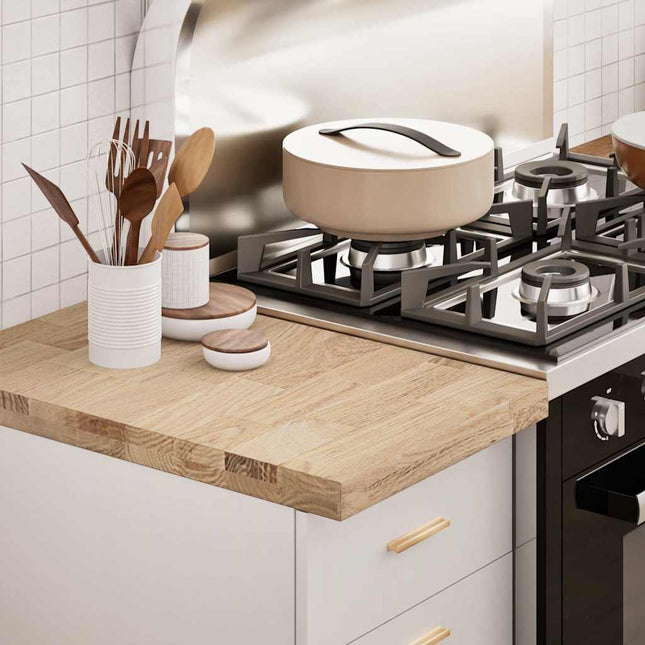 køkkenbordplade 40x63,5x4 cm massivt egetræ rektangulær