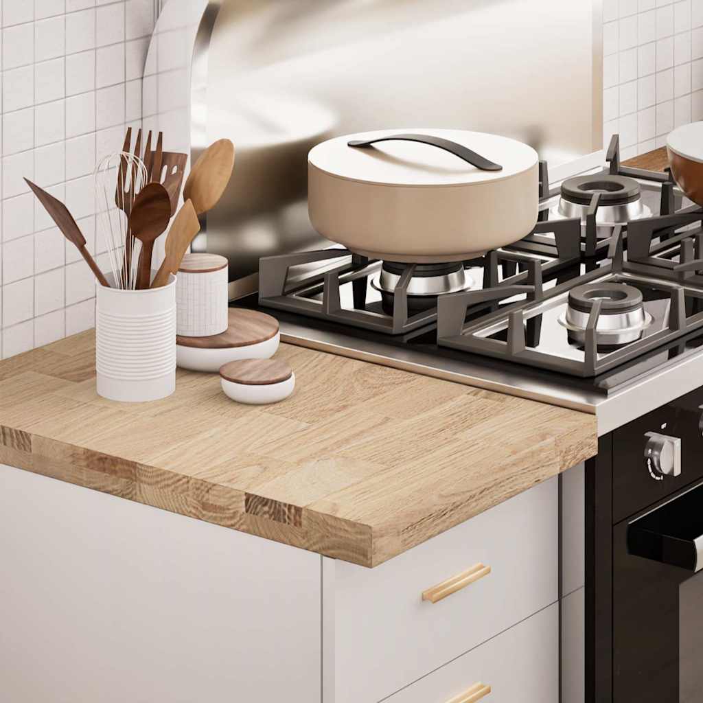 køkkenbordplade 40x63,5x4 cm massivt egetræ rektangulær