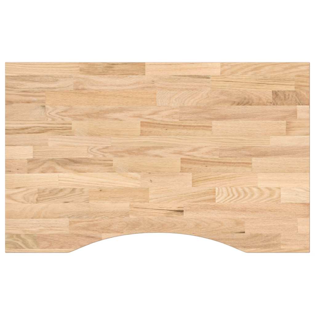 bordplade ubehandlet 80x50x2,5 cm massivt egetræ rektangulær