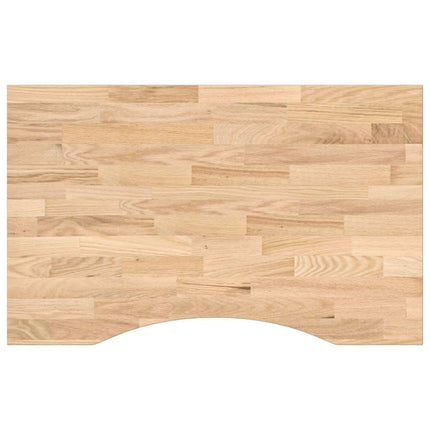 bordplade ubehandlet 80x50x2,5 cm massivt egetræ rektangulær