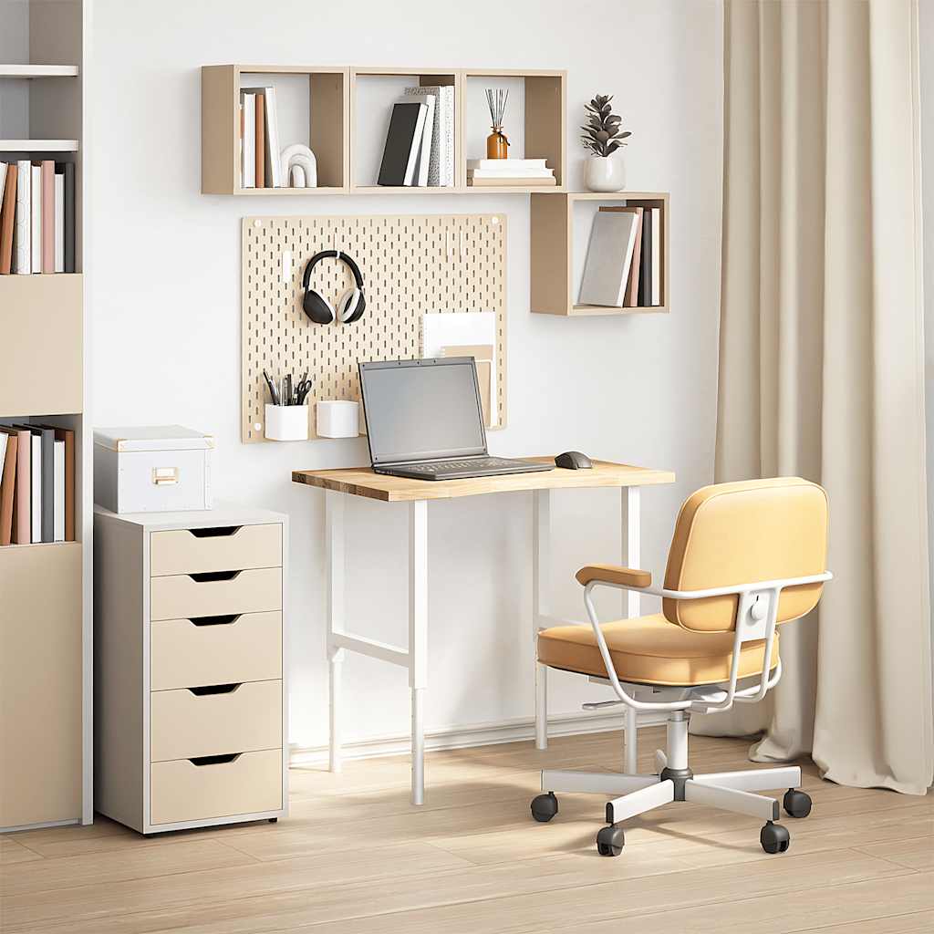 bordplade ubehandlet 80x50x2,5 cm massivt egetræ rektangulær