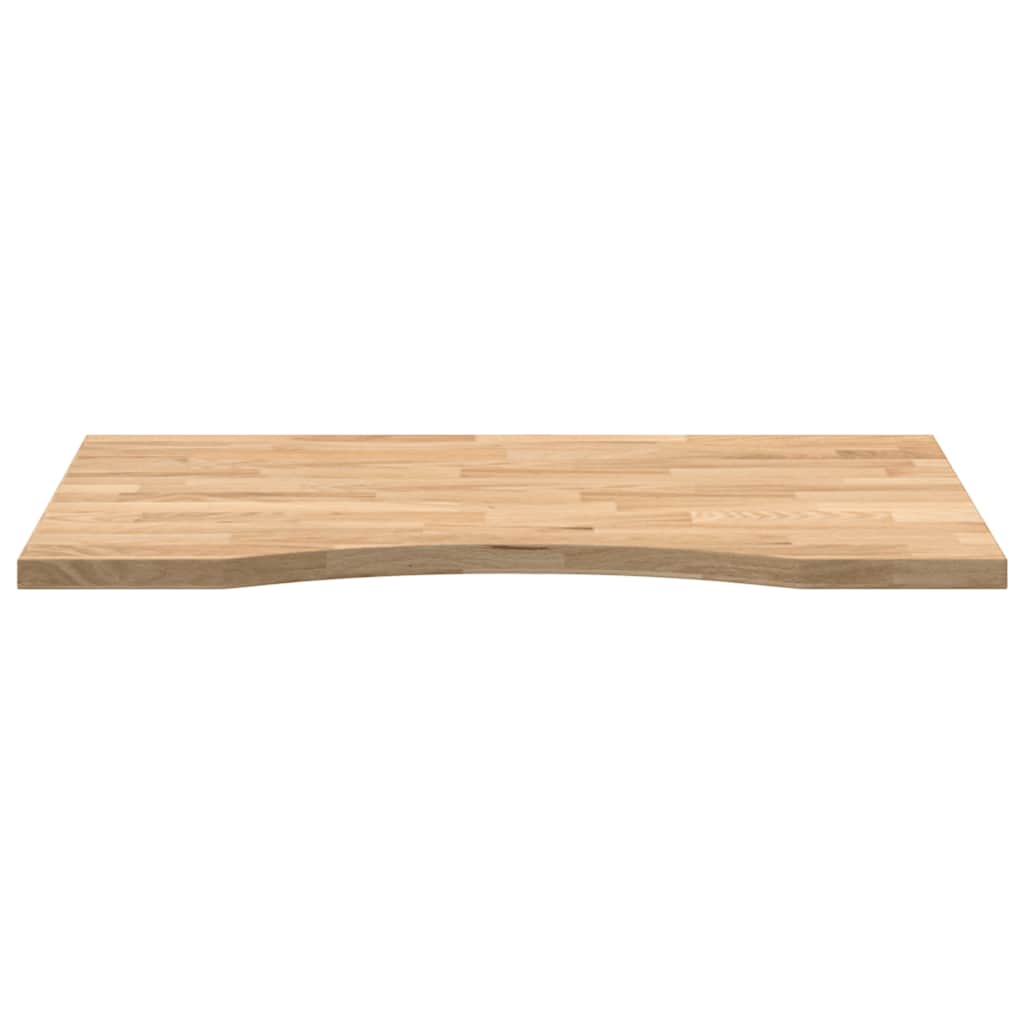 bordplade ubehandlet 80x50x2,5 cm massivt egetræ rektangulær