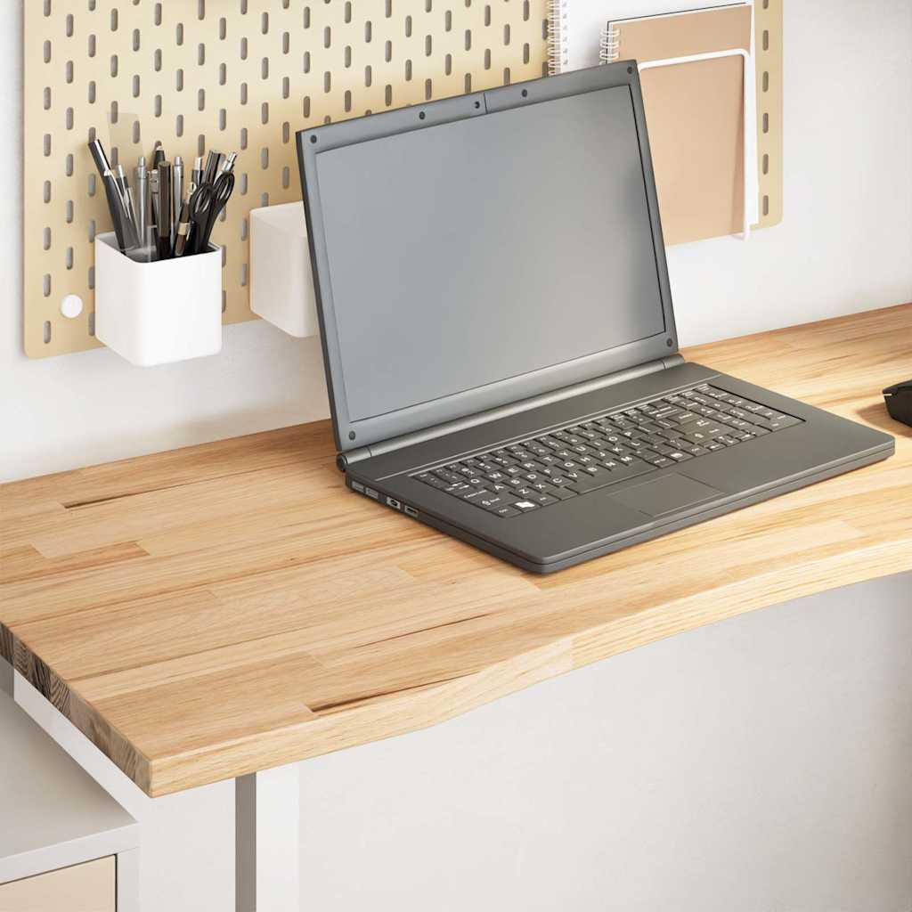 bordplade ubehandlet 120x50x2,5 cm massivt egetræ rektangulær billede