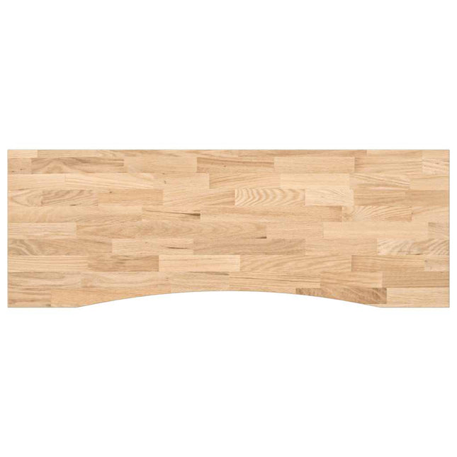 bordplade ubehandlet 140x50x2,5 cm massivt egetræ rektangulær
