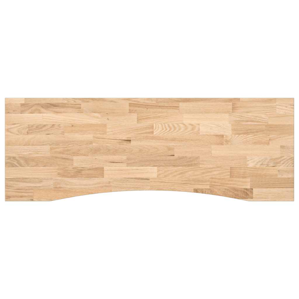 bordplade ubehandlet 140x50x2,5 cm massivt egetræ rektangulær
