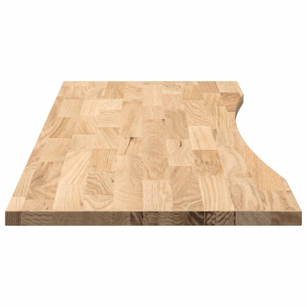 bordplade ubehandlet 140x50x2,5 cm massivt egetræ rektangulær
