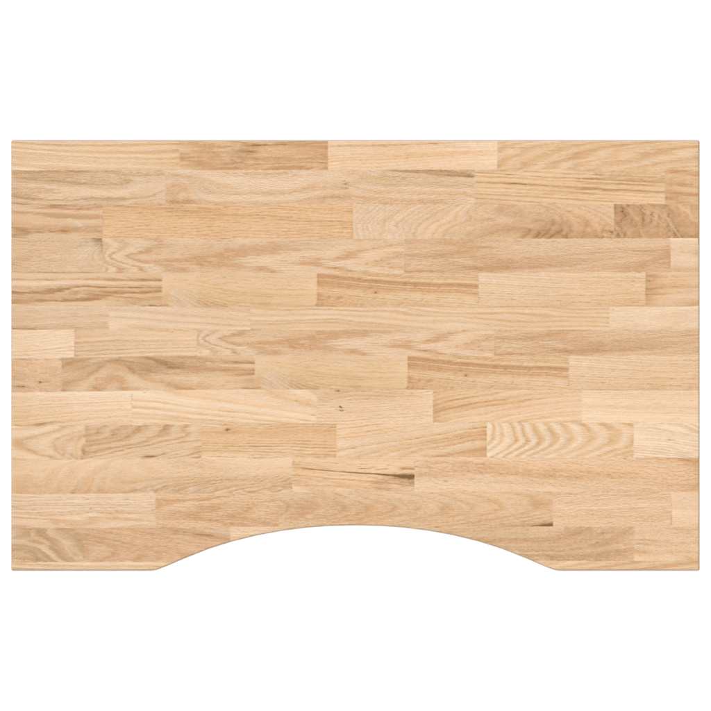 bordplade ubehandlet 80x60x2,5 cm massivt egetræ rektangulær