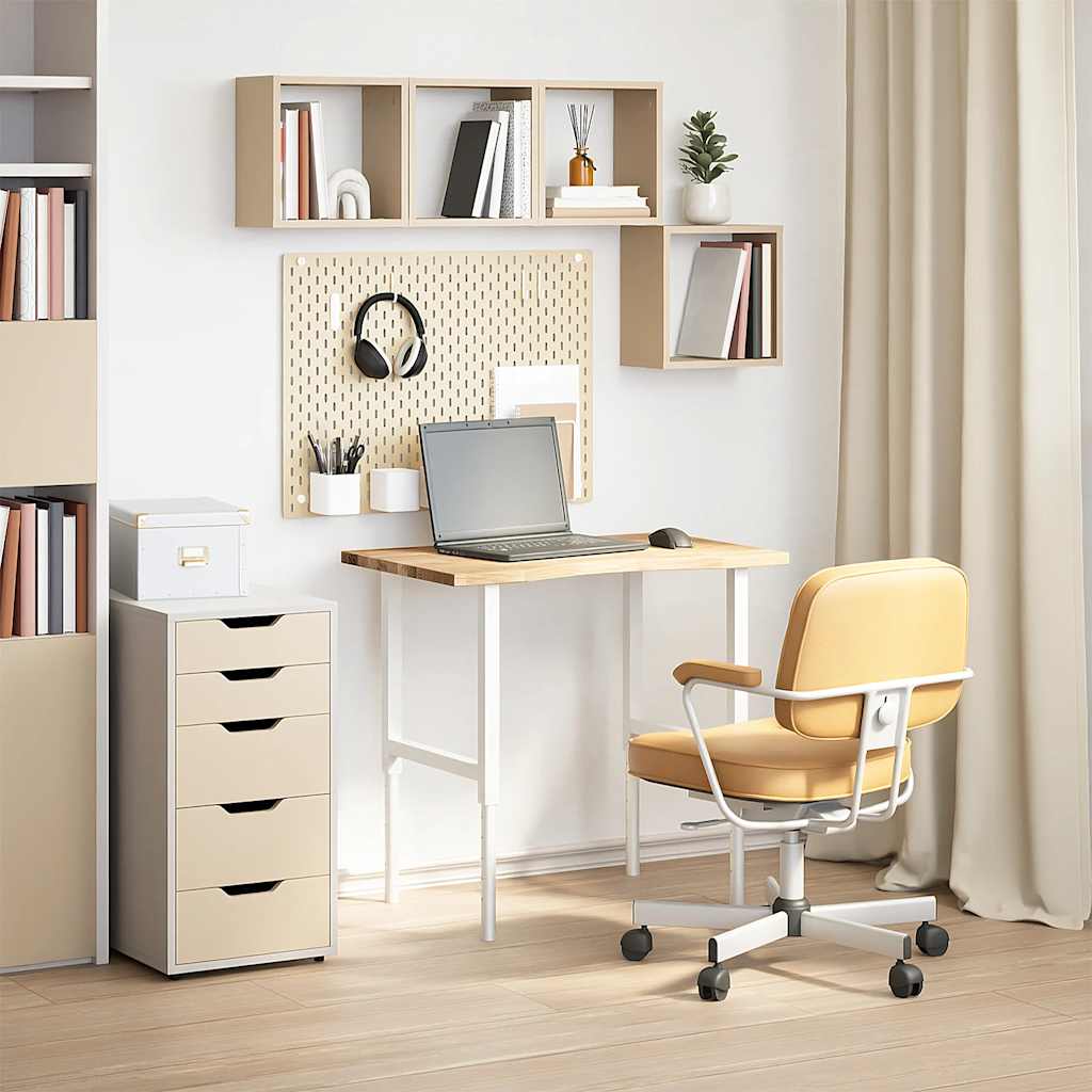 bordplade ubehandlet 80x60x2,5 cm massivt egetræ rektangulær