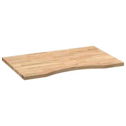 bordplade ubehandlet 80x60x2,5 cm massivt egetræ rektangulær