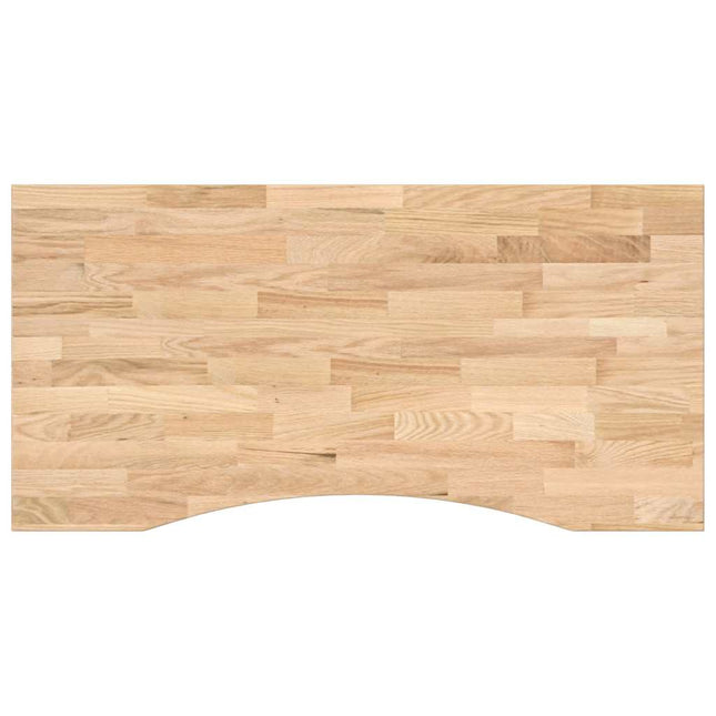 bordplade ubehandlet 100x60x2,5 cm massivt egetræ rektangulær