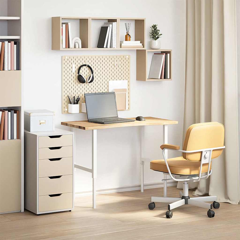 bordplade ubehandlet 100x60x2,5 cm massivt egetræ rektangulær