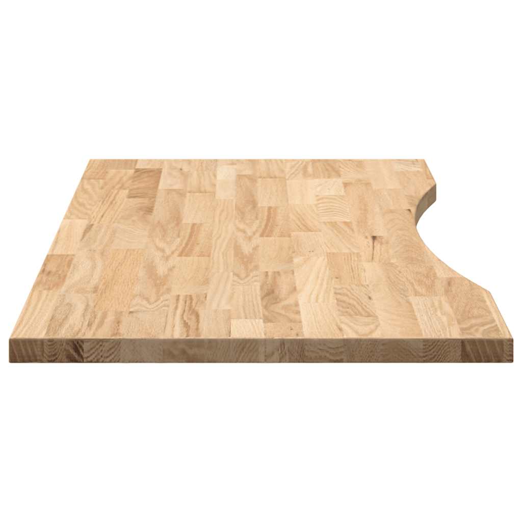 bordplade ubehandlet 100x60x2,5 cm massivt egetræ rektangulær