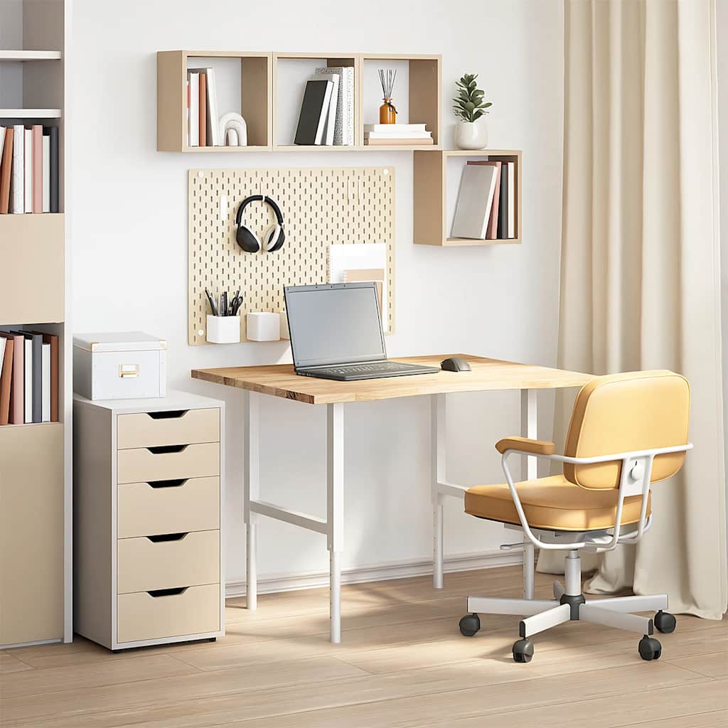bordplade ubehandlet 100x80x2,5 cm massivt egetræ rektangulær