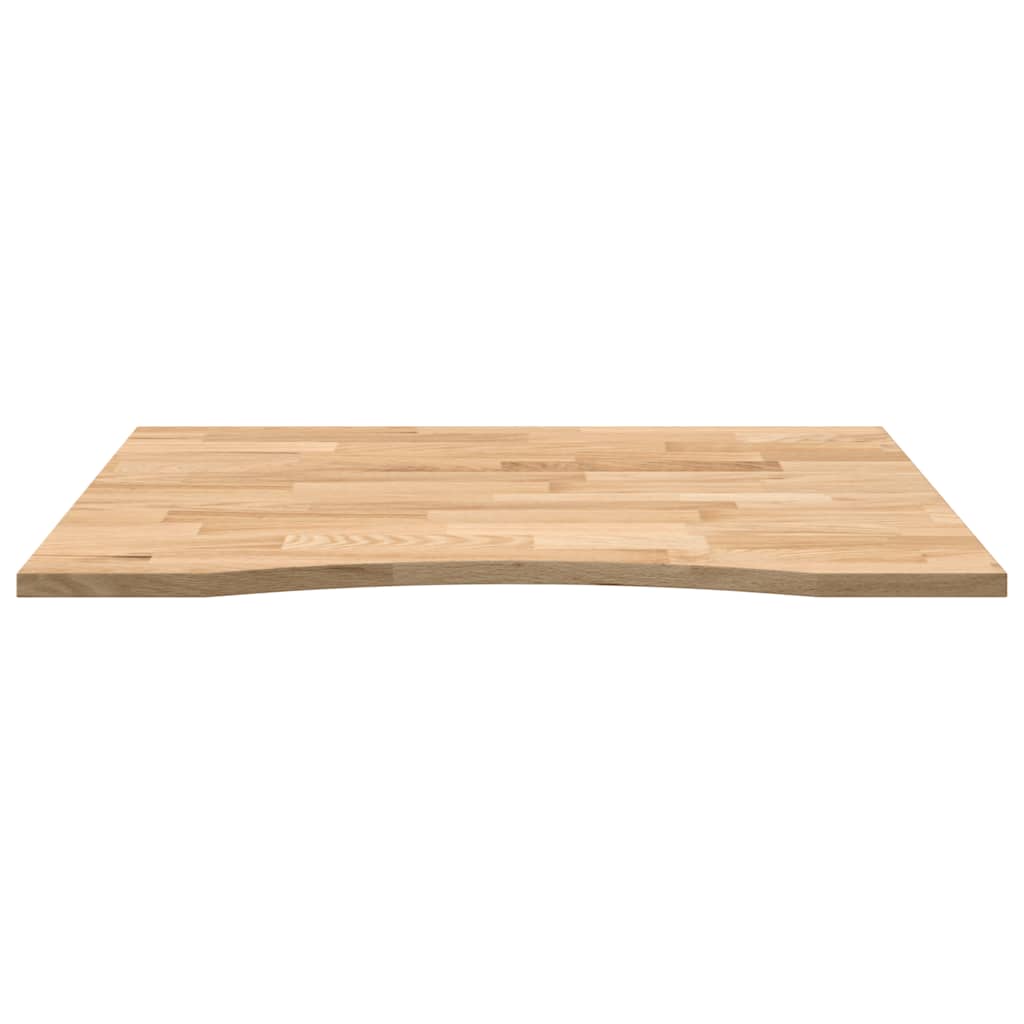 bordplade ubehandlet 100x80x2,5 cm massivt egetræ rektangulær