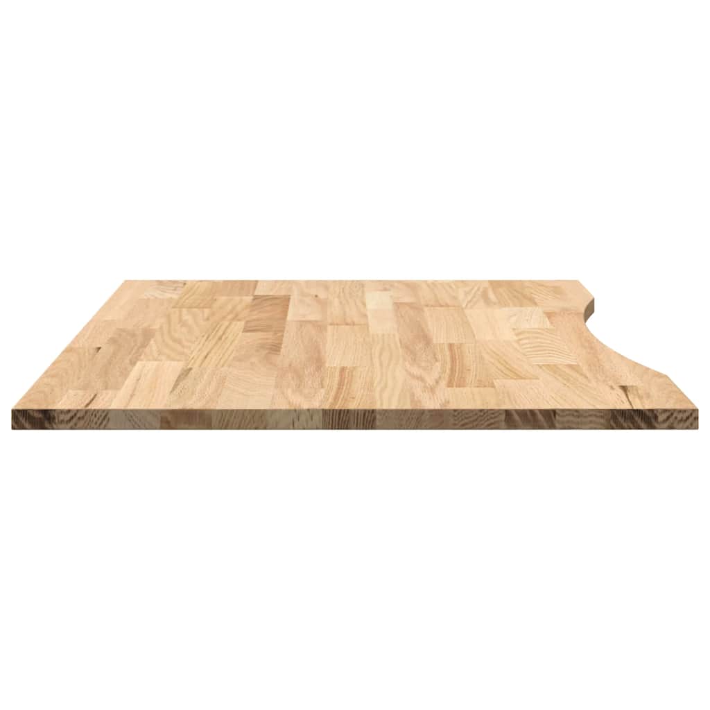 bordplade ubehandlet 100x80x2,5 cm massivt egetræ rektangulær