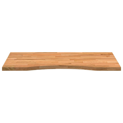 bordplade 80x50x2,5 cm massivt egetræ rektangulær lysebrun