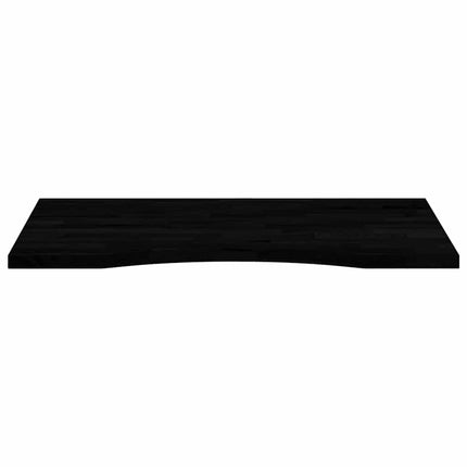 bordplade 80x50x2,5 cm massivt egetræ rektangulær mørkebrun
