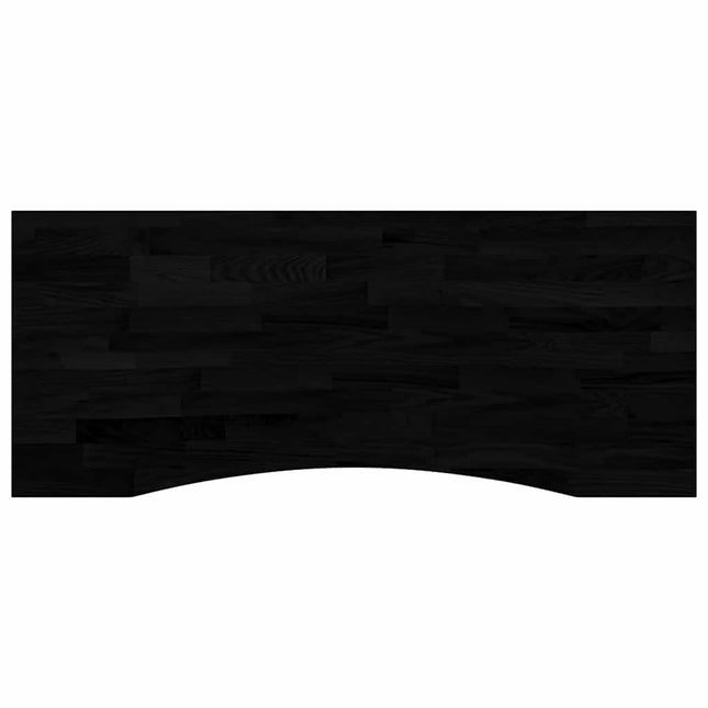 bordplade 120x50x2,5 cm massivt egetræ rektangulær mørkebrun
