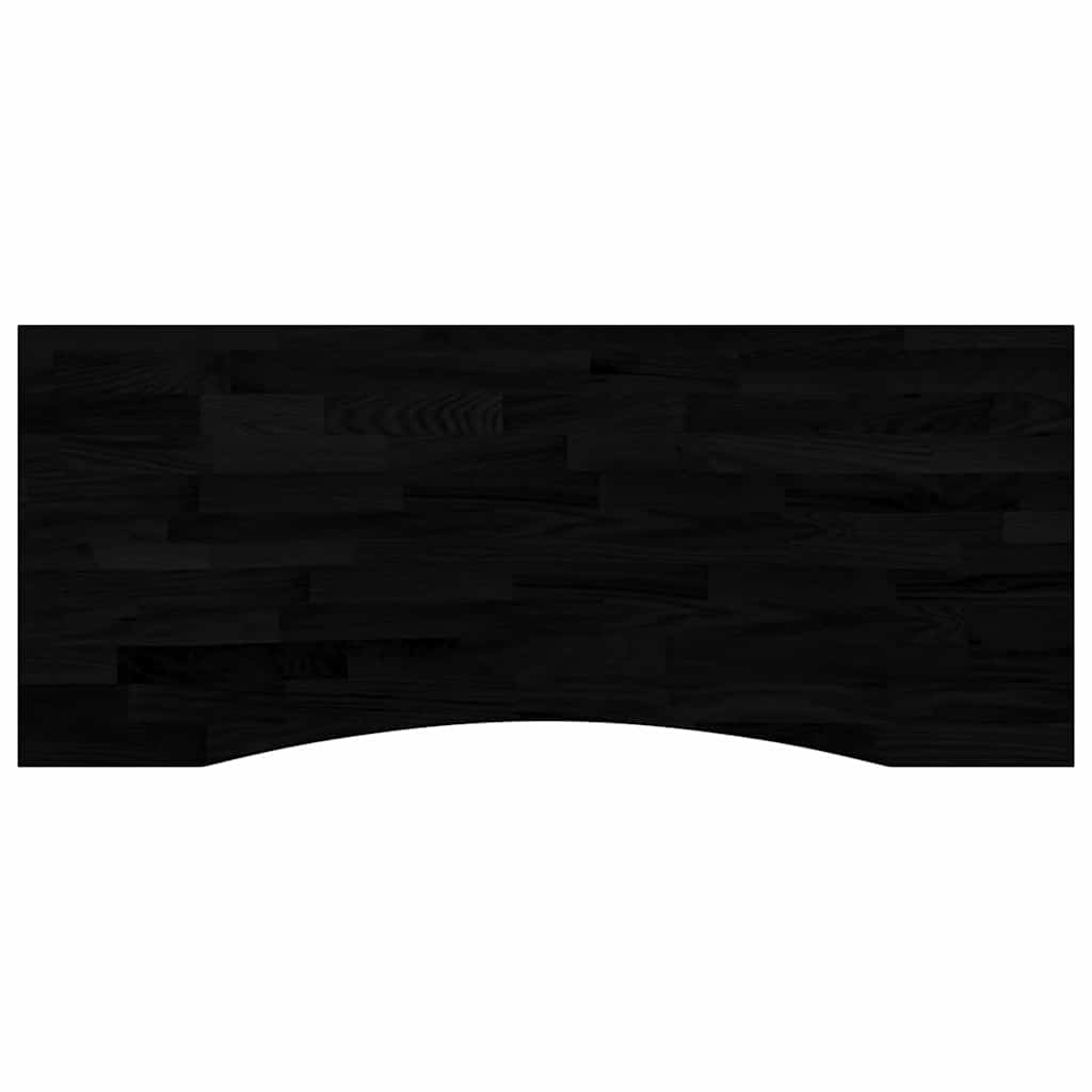 bordplade 120x50x2,5 cm massivt egetræ rektangulær mørkebrun