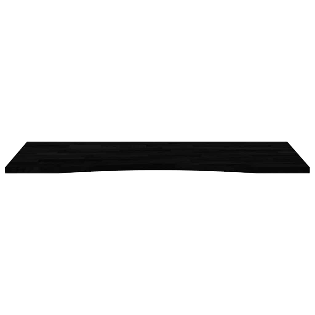 bordplade 120x50x2,5 cm massivt egetræ rektangulær mørkebrun