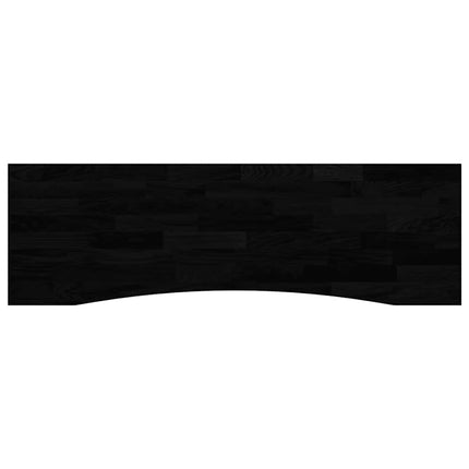 bordplade 160x50x2,5 cm massivt egetræ rektangulær mørkebrun