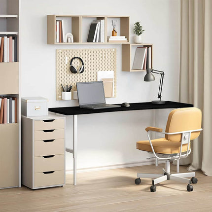 bordplade 160x50x2,5 cm massivt egetræ rektangulær mørkebrun