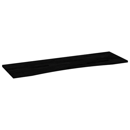 bordplade 160x50x2,5 cm massivt egetræ rektangulær mørkebrun