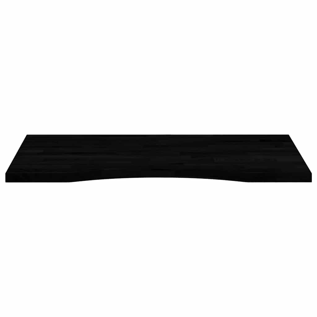 bordplade 80x60x2,5 cm massivt egetræ rektangulær mørkebrun