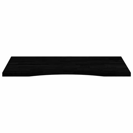 bordplade 80x60x2,5 cm massivt egetræ rektangulær mørkebrun