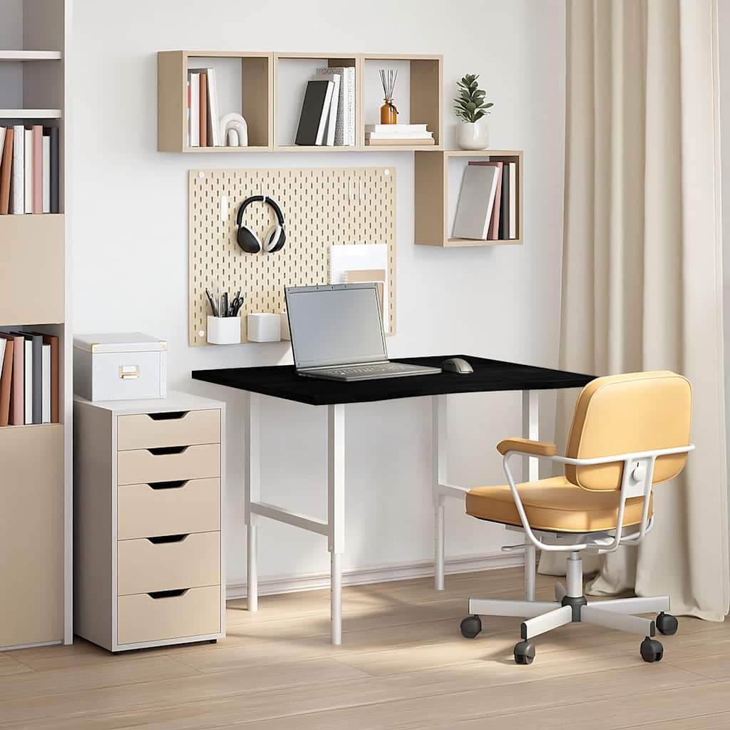 bordplade 100x80x2,5 cm massivt egetræ rektangulær mørkebrun