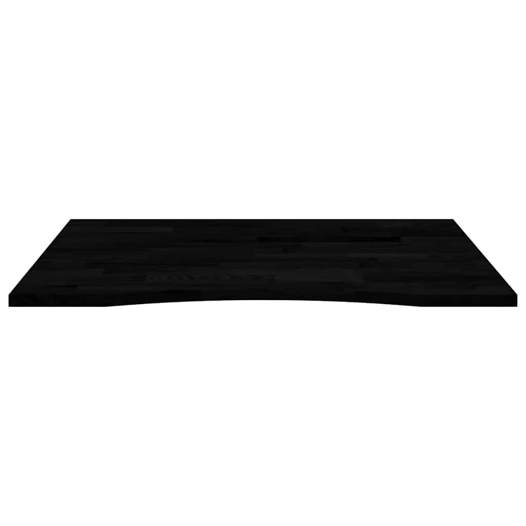 bordplade 100x80x2,5 cm massivt egetræ rektangulær mørkebrun