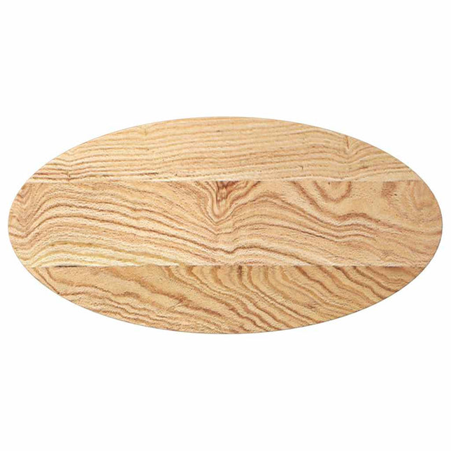 bordplade 80x40x2 cm massivt egetræ oval