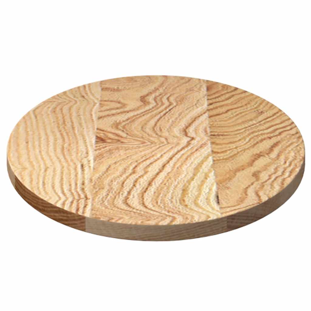 bordplade 80x40x2 cm massivt egetræ oval