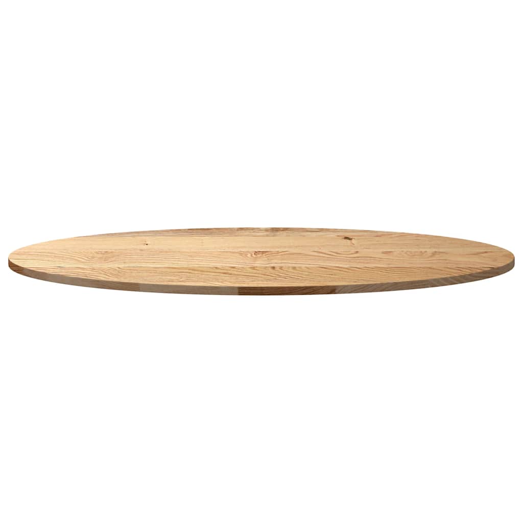 bordplade 120x60x2 cm massivt egetræ oval