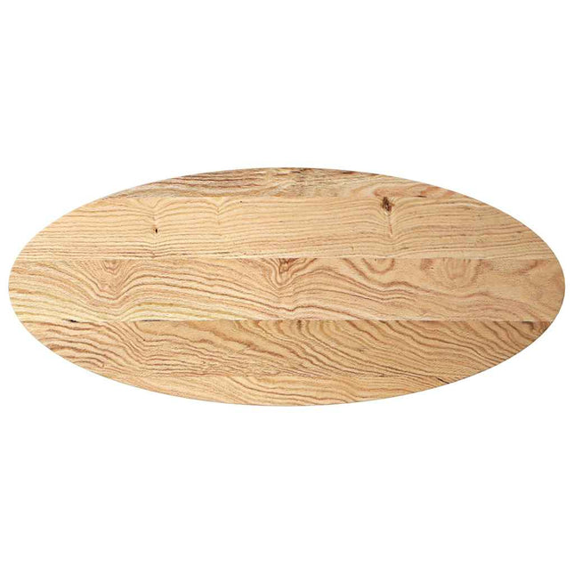 bordplade 140x60x2 cm massivt egetræ oval