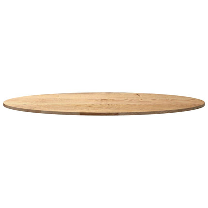 bordplade 140x60x2 cm massivt egetræ oval