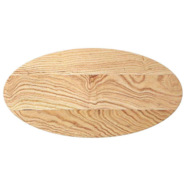 bordplade 80x40x4 cm massivt egetræ oval