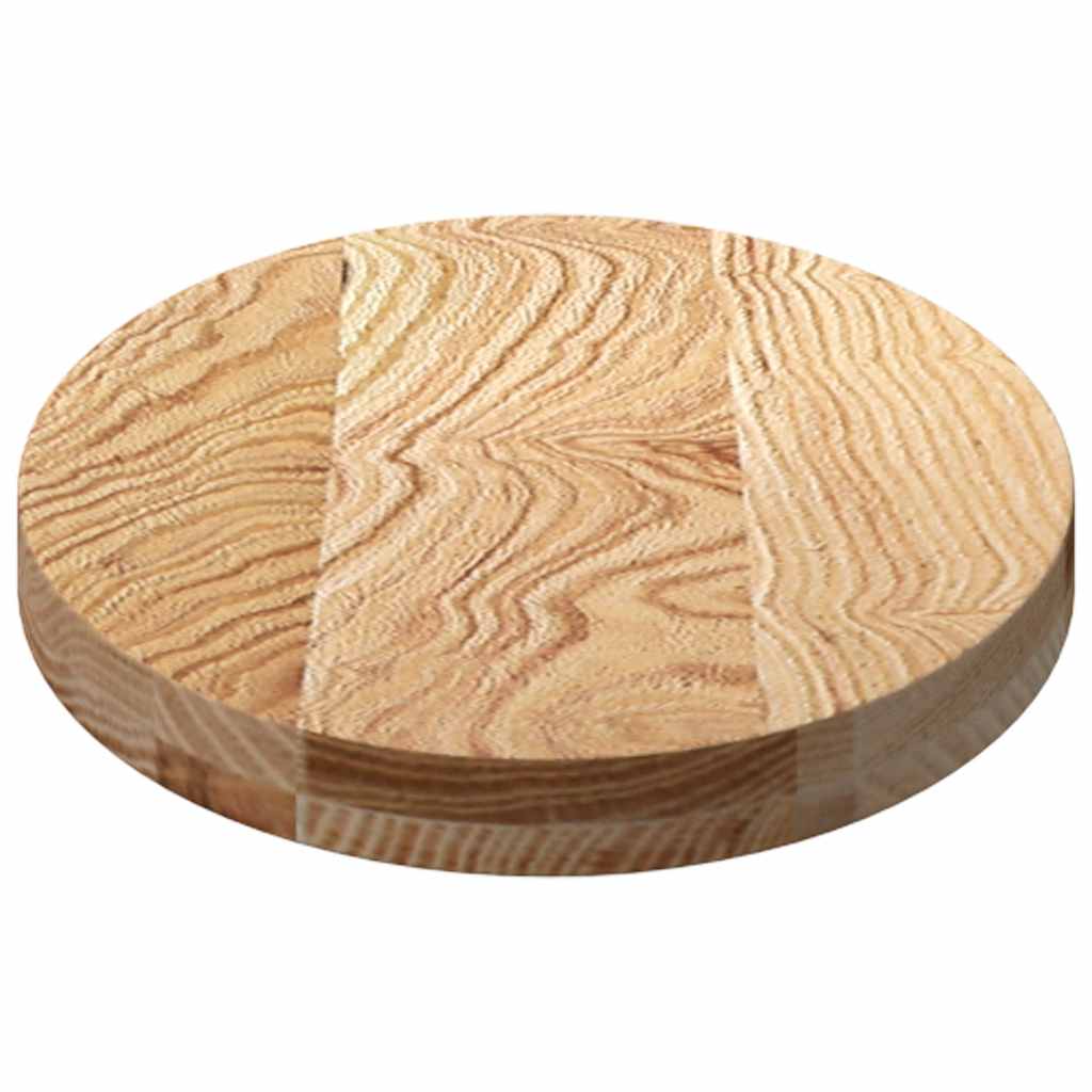 bordplade 80x40x4 cm massivt egetræ oval